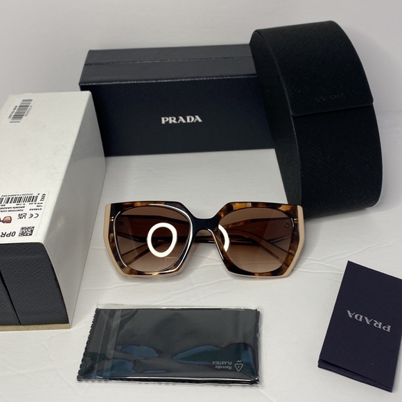 Authentic- New-Prada Tortoise Caramel Powder Brown Gradient Sunglasses - Picture 14 of 14